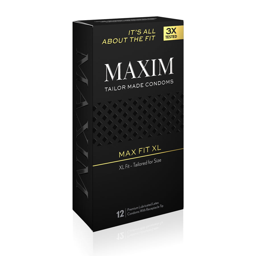 Side of the Maxim Condoms 12 Pack - XL Fit