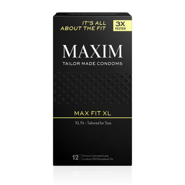Front of the Maxim Condoms 12 Pack - XL Fit