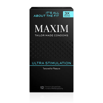 Front of the Maxim Condoms 12 Pack - Textured Condoms