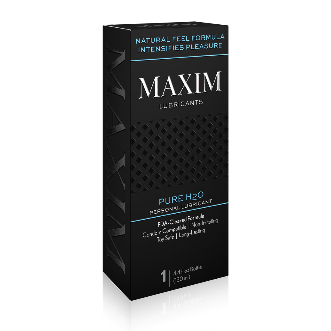 Side of the  box of the Maxim Water Based Lubricant - Personal Lubricant
