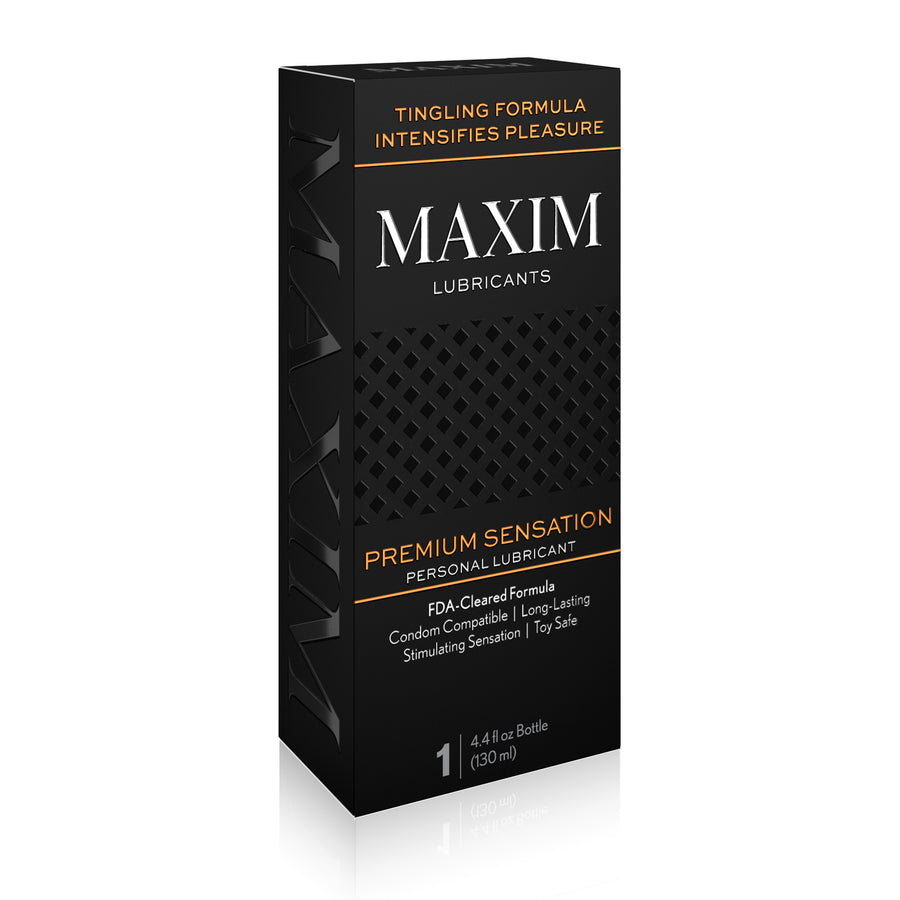 Side of the Box Maxim Sensation Lubricant - Personal Lubricant