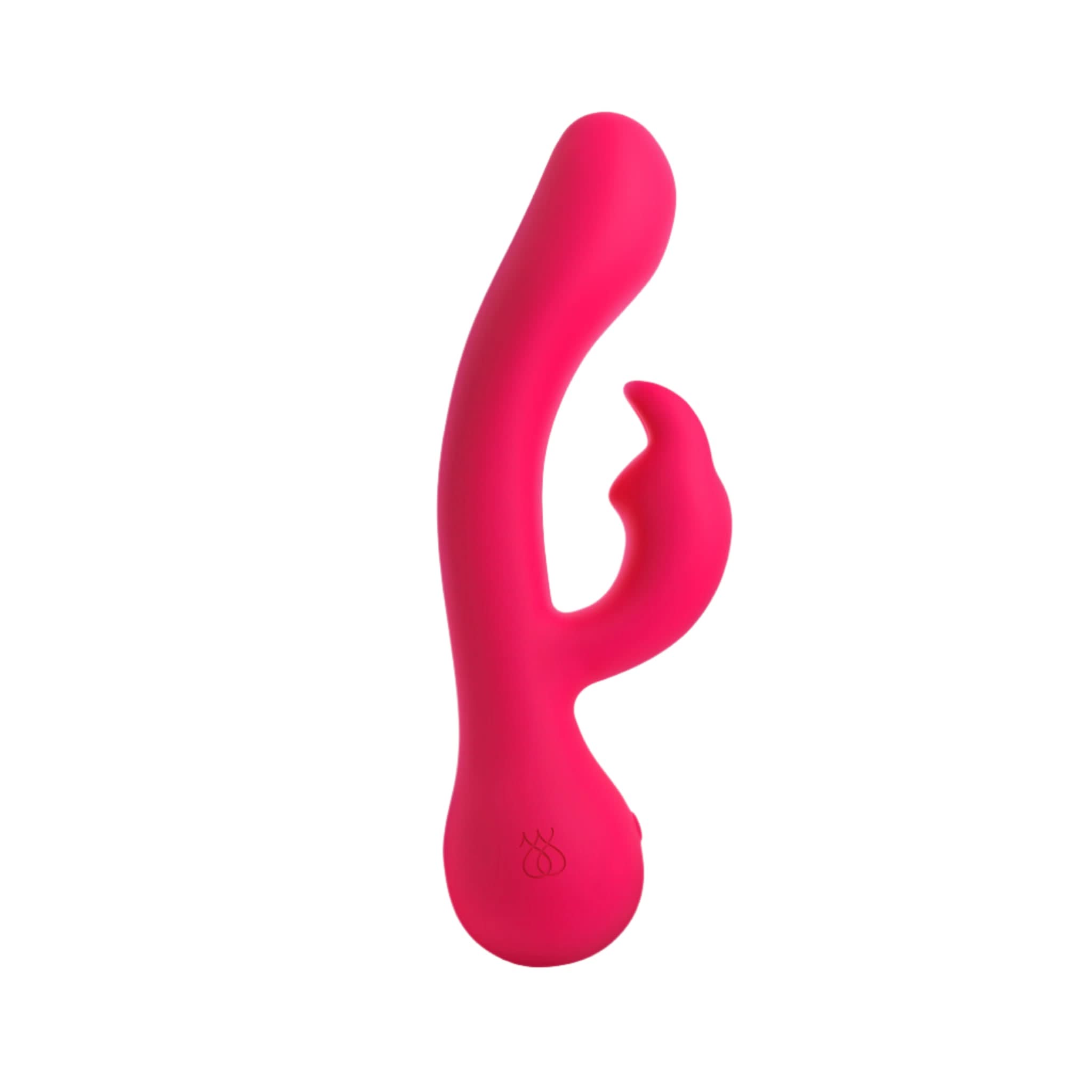 JIMMYJANE pink vibrator designed for dual stimulation with smooth silicone texture